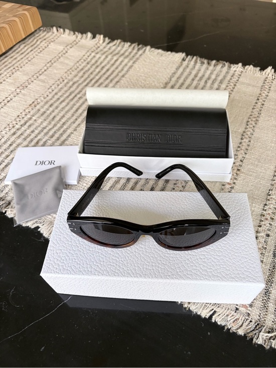 Dior Black and Tortoiseshell Cat-Eye Sunglasses main image 5